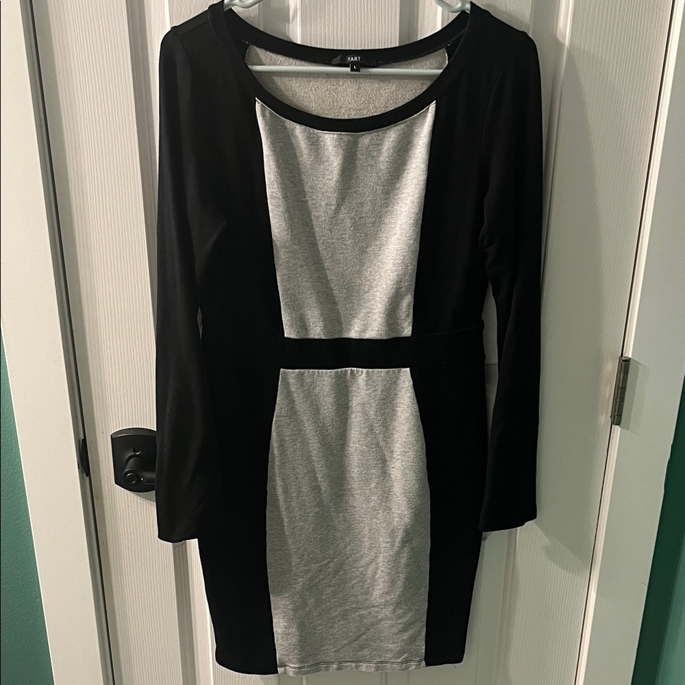 Tart Black and Grey Long Sleeve Dress